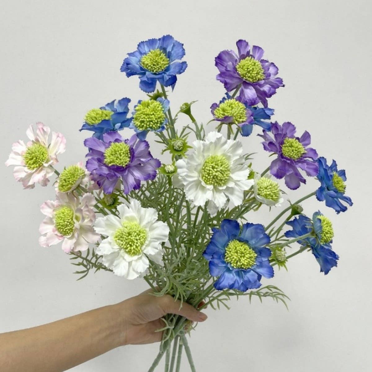 Single Stem 5-Head Flocked Cosmos Daisy Flower_CWMM6573