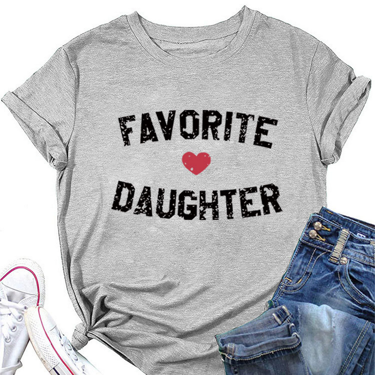 Trendy Short Sleeve Top for Women, Print Design