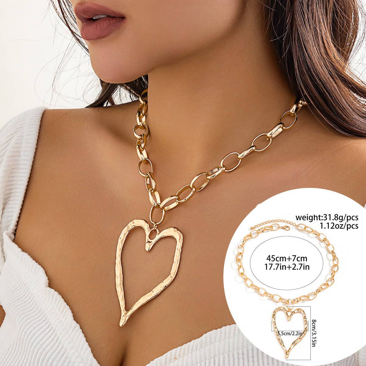 EXAGGERATED HOT GIRL SIMPLE ADJUSTABLE NECKLACE_CWAJE1918