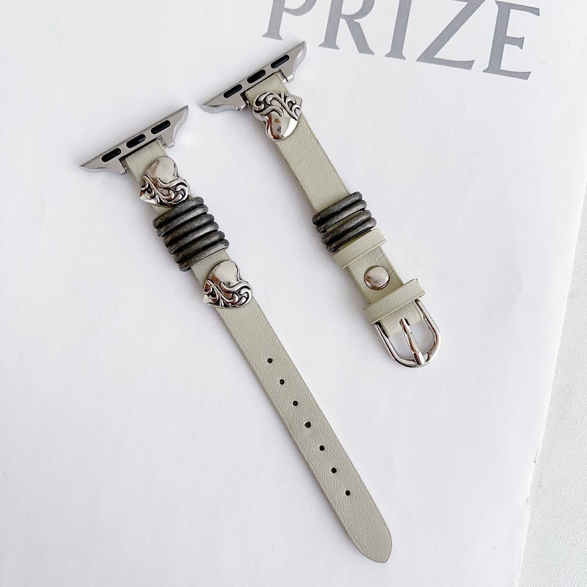 IWATCH9-1 14MM HEART LEATHER STRAP FOR APPLE WATCH