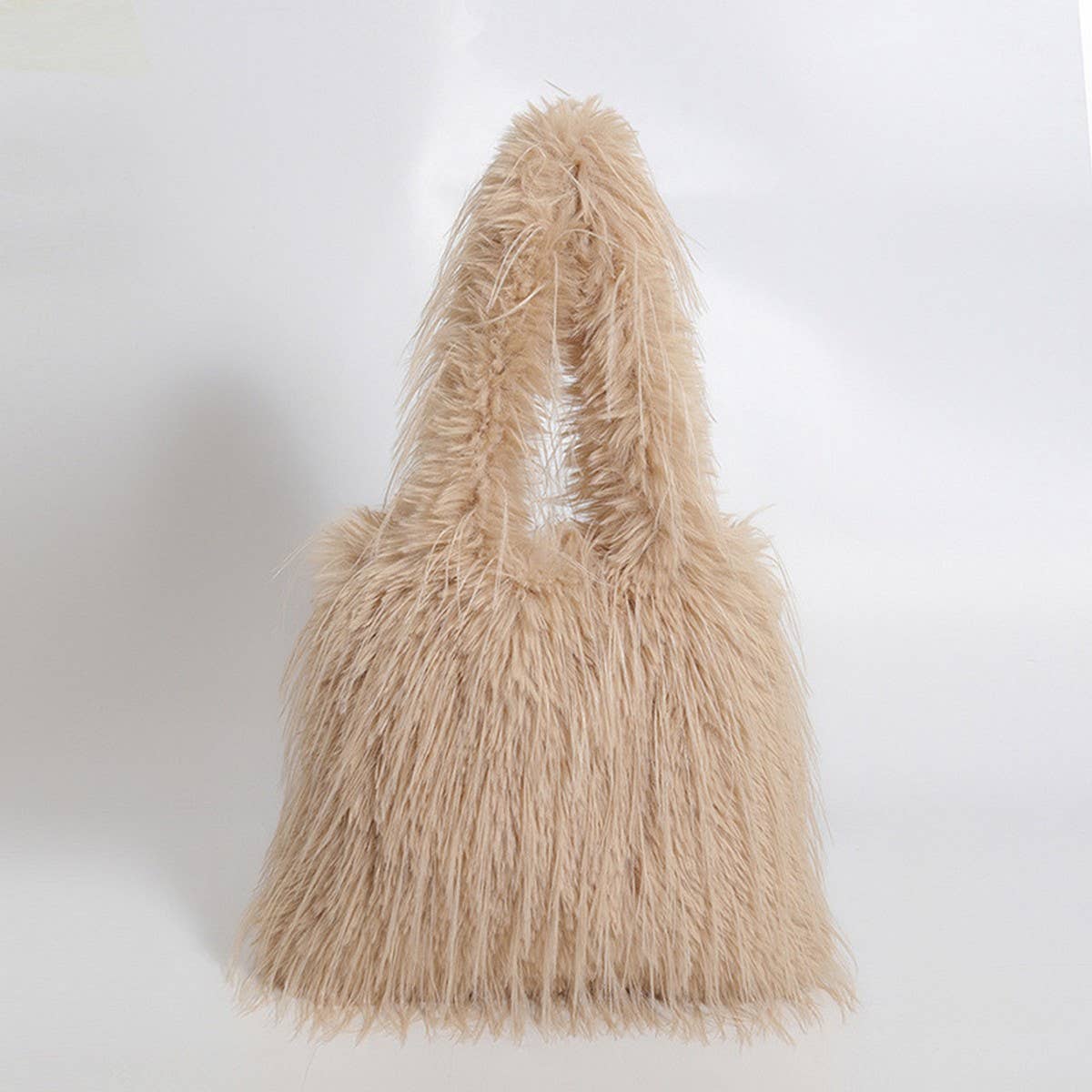 Fluffy Fur Tote Handbag Women Chic Shoulder Bag_CUAB00565
