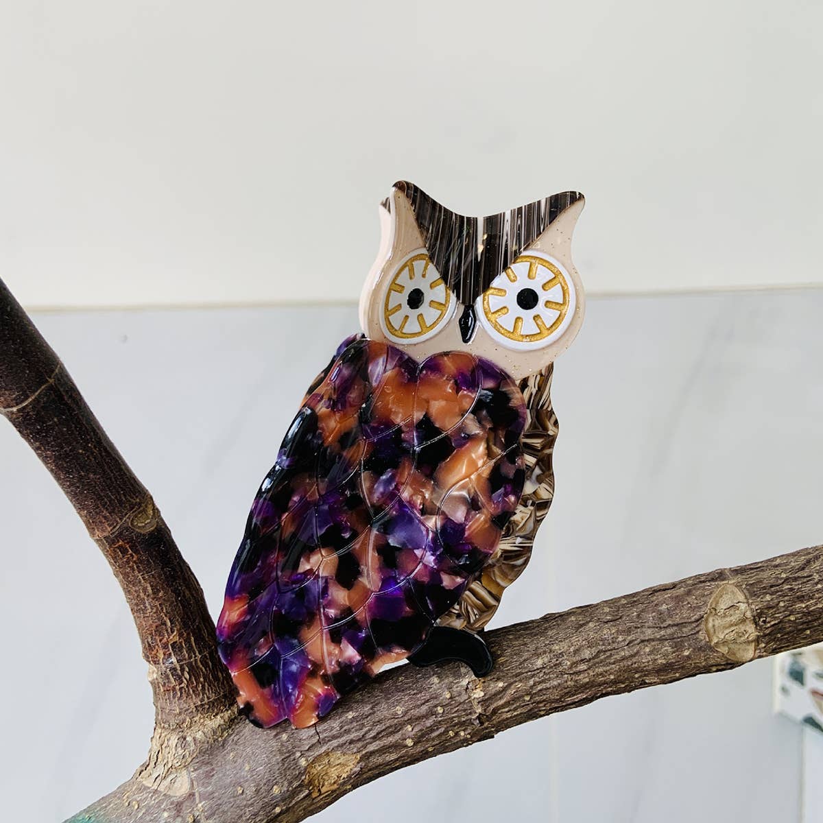 FASHIONABLE WHITE SWAN ACETIC ACID HAIR CLIP_CWAHA0549