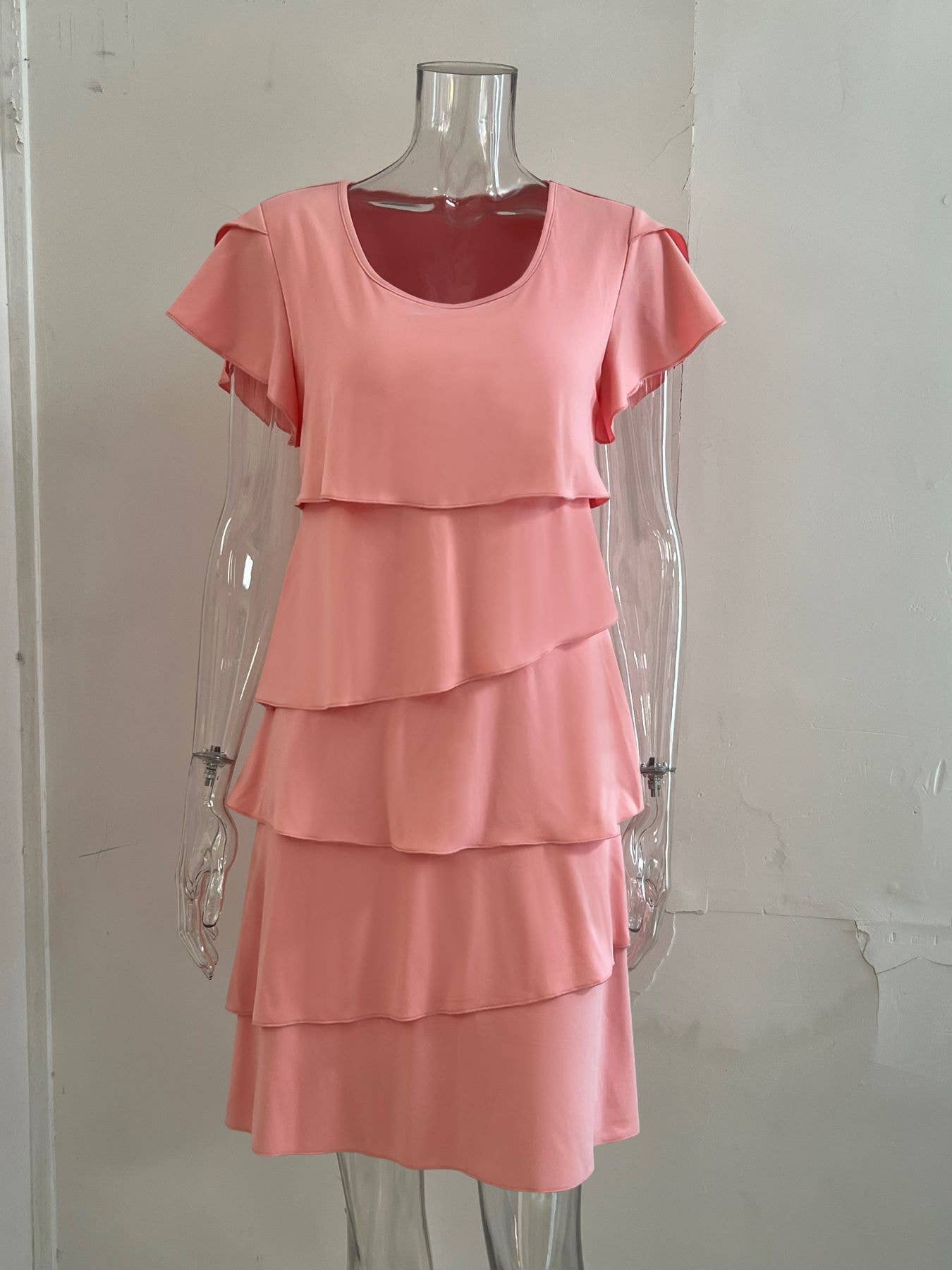 Temperament loose round neck flying sleeve dress