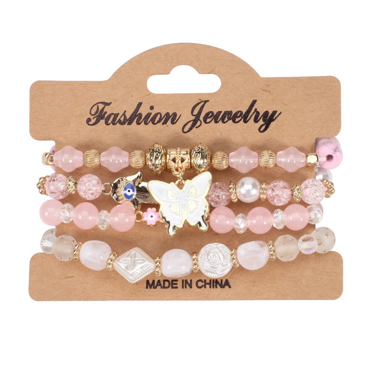 MULTI-LAYER BUTTERFLY AND FLOWER BRACELET