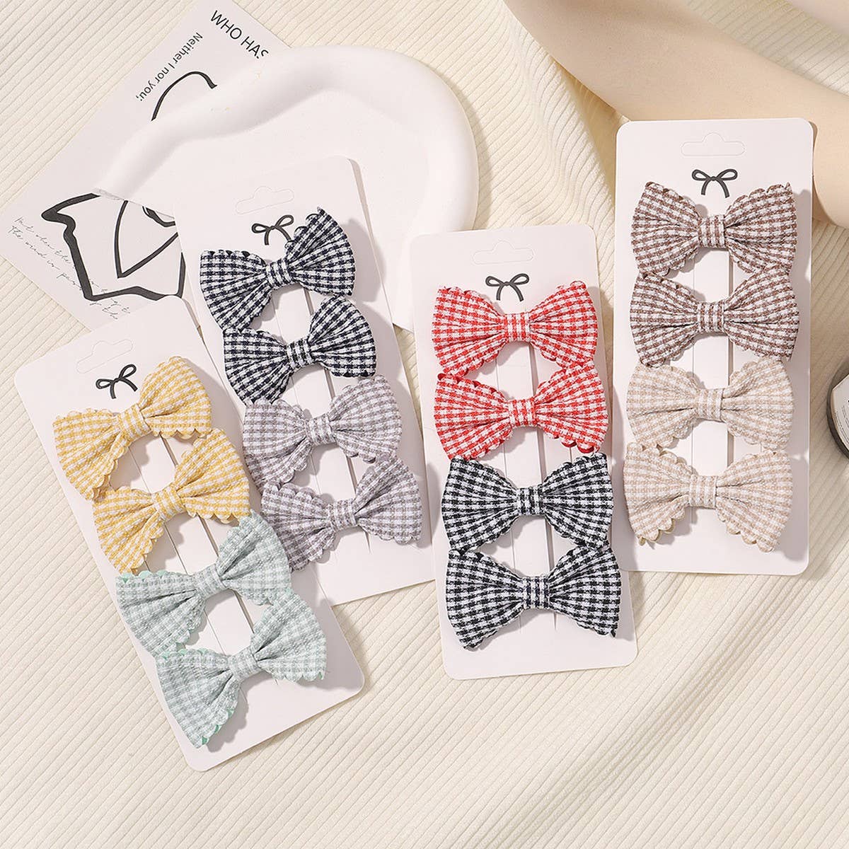 Girls¡¯ Plaid Lace Hair Clips ? Daily & Princess