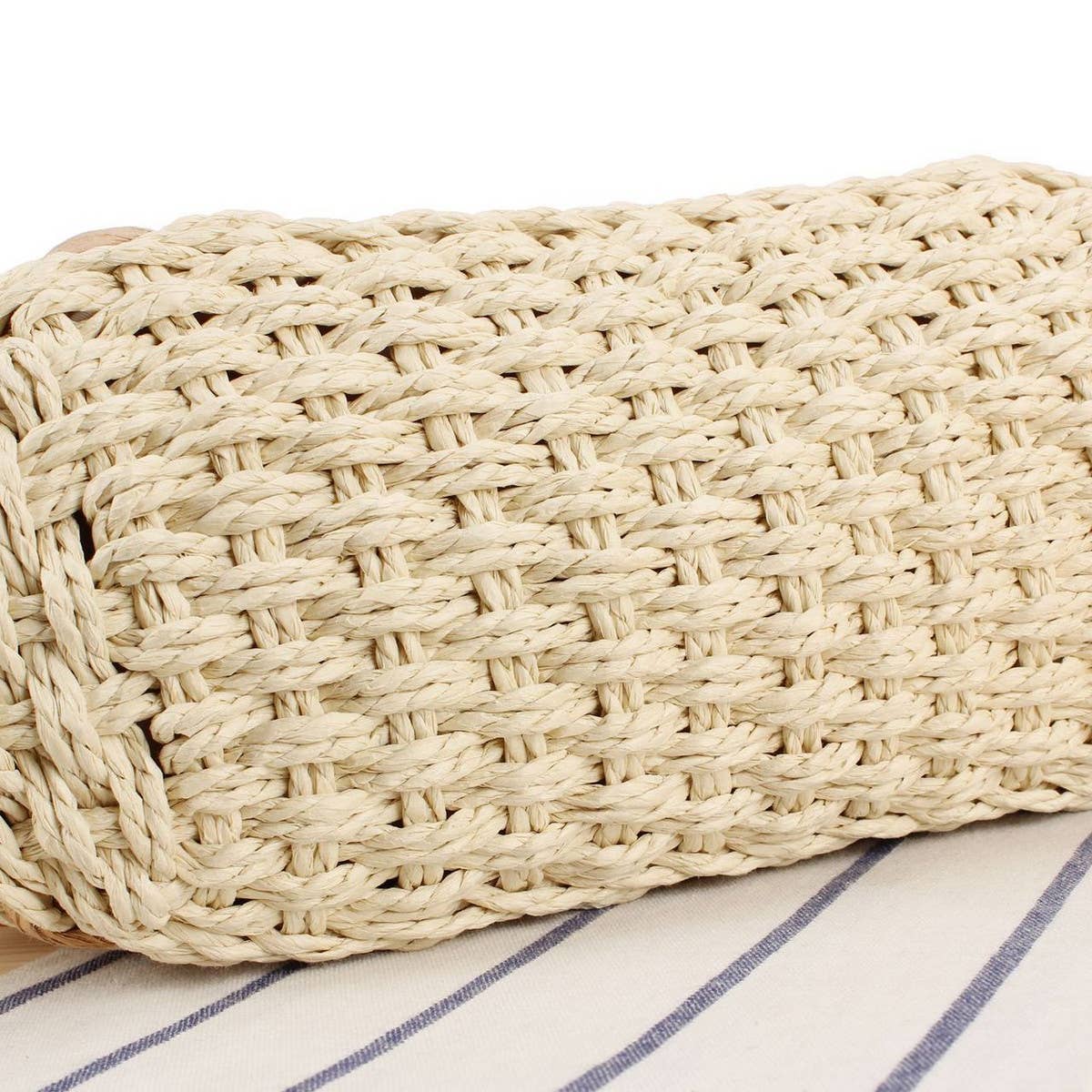 SEASIDE AND BEACH TRAVEL SIMIAN STYLE STRAW BAG_CWAB2015