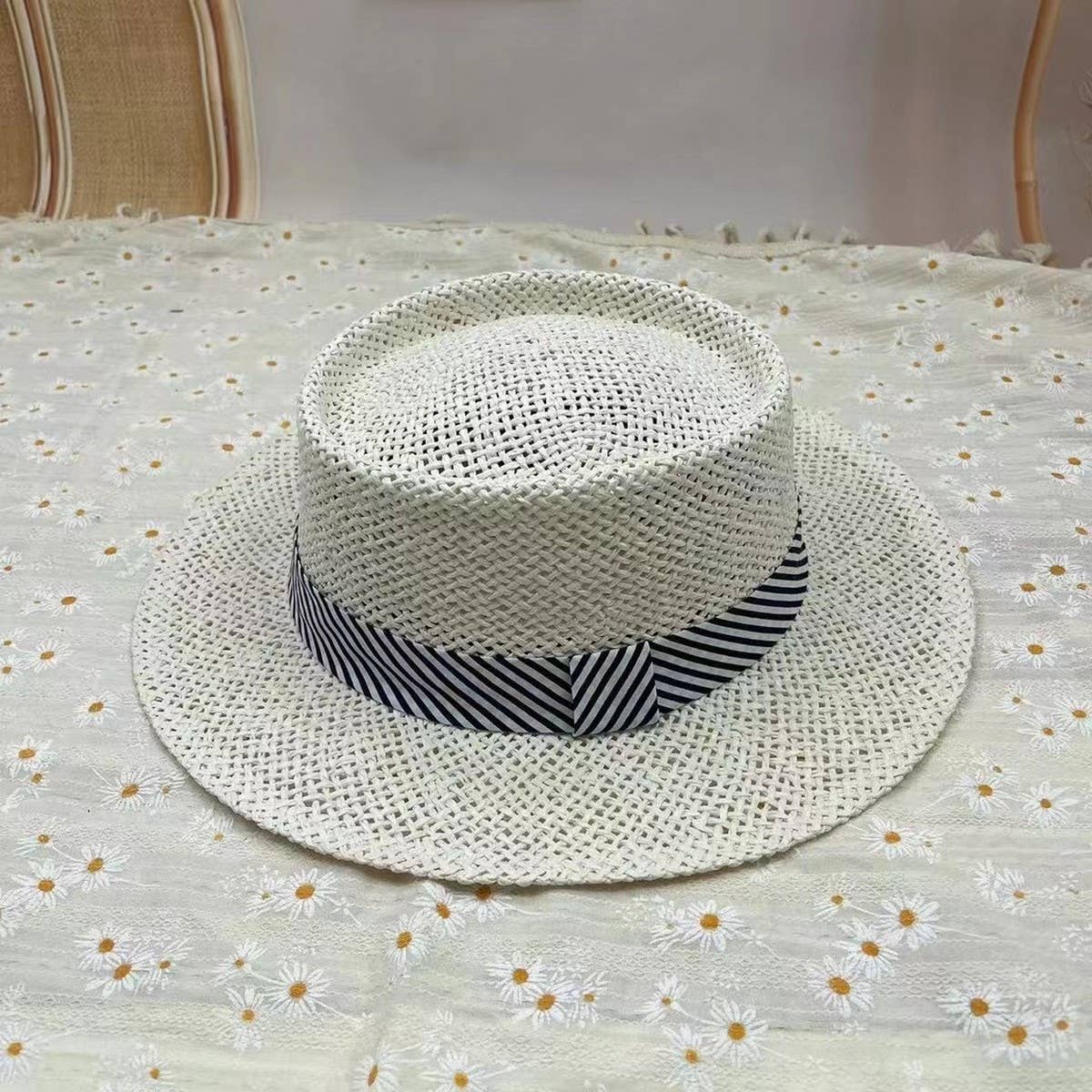 Women's Fashion Sun Protection Hollow Flat Cap_CWAH3560