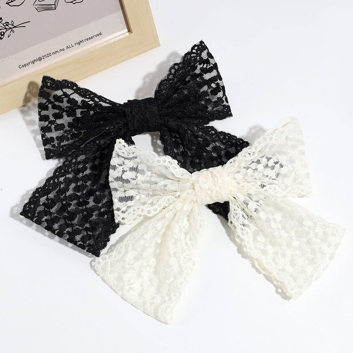Lace Bow Spring Hair Clip, Sweet Elegant Style