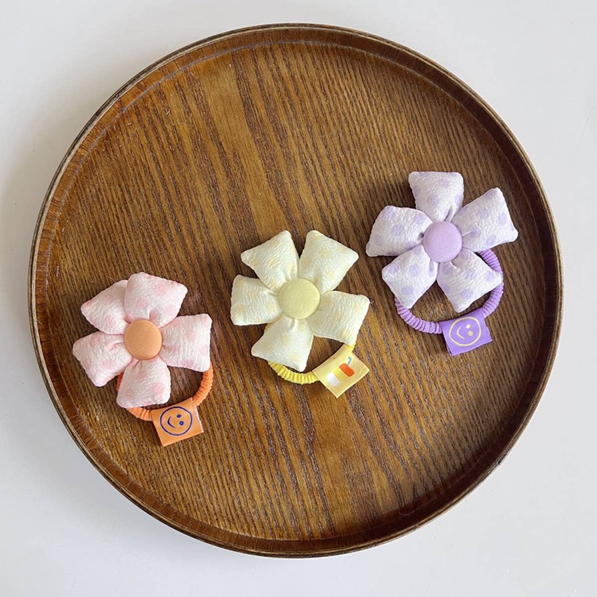 CHILDREN'S MACARON FLOWER HAIR TIE