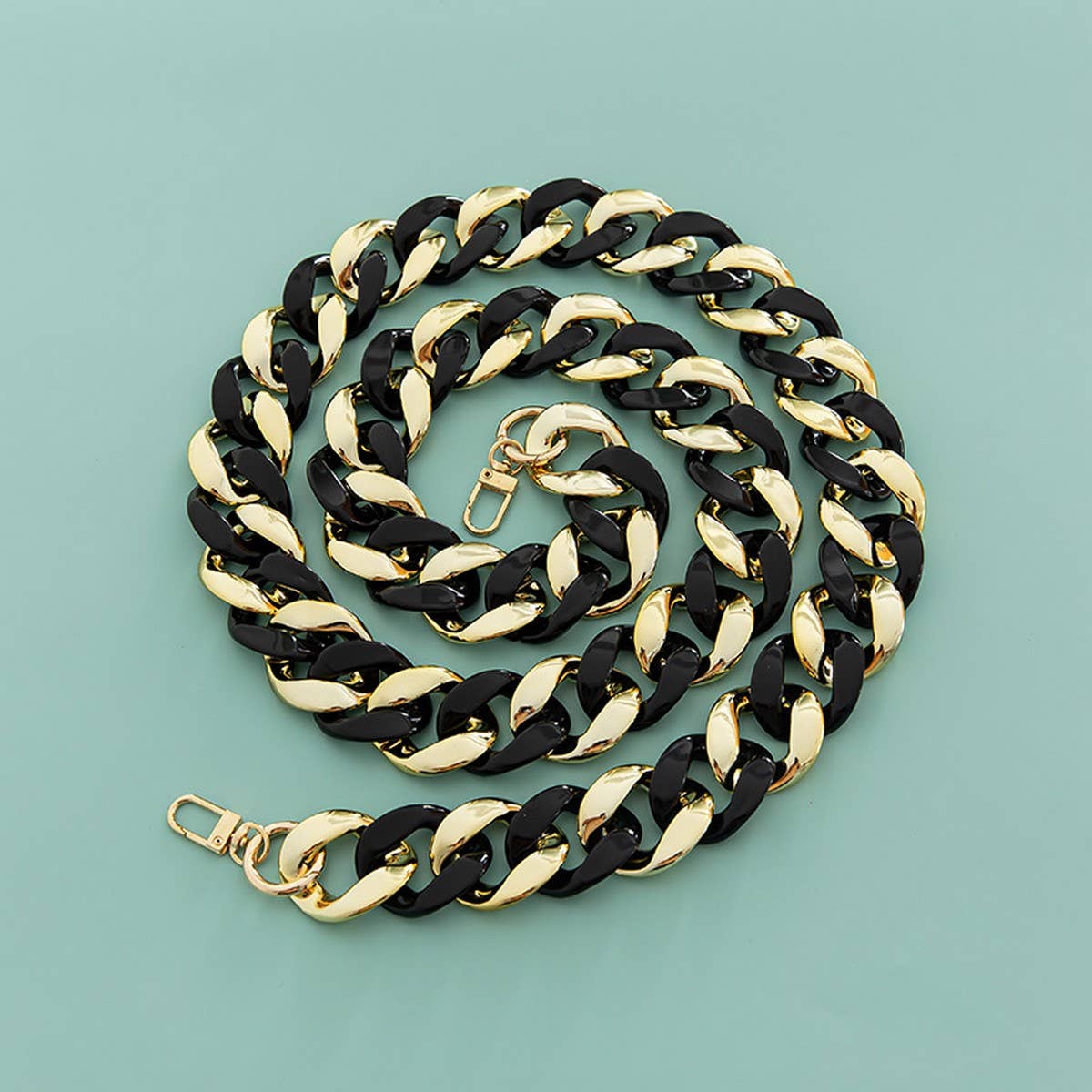 Large Resin Acrylic Bag Chain, Wide Strap_CWMM5065