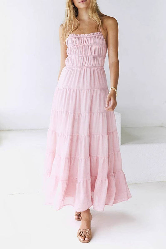 CWDHL0883_SEXY HOLIDAY CASUAL HALTER NECK DRESS