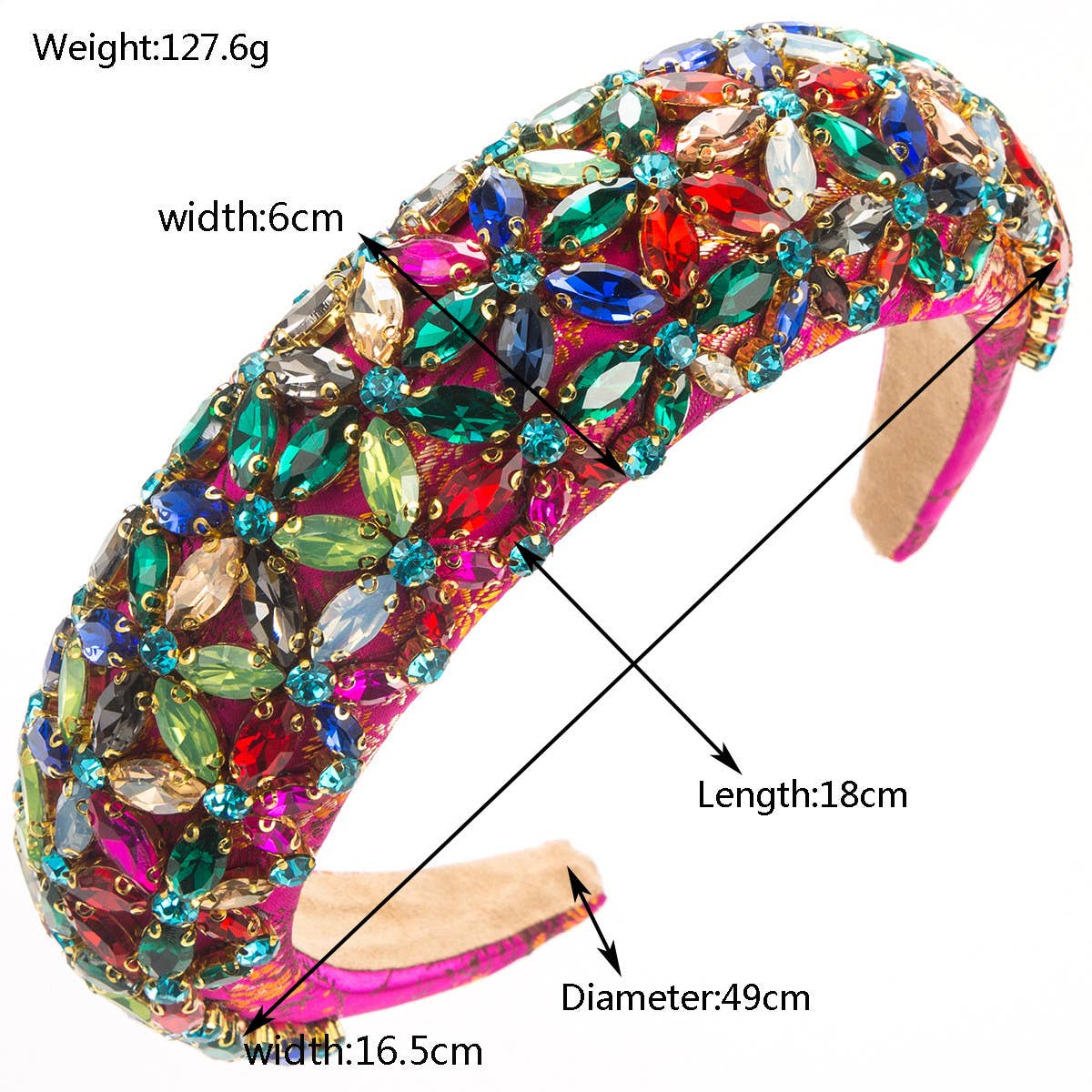 RETRO DIAMOND FULL SUPER SHINY NEW HEADBAND_CWAHA1786