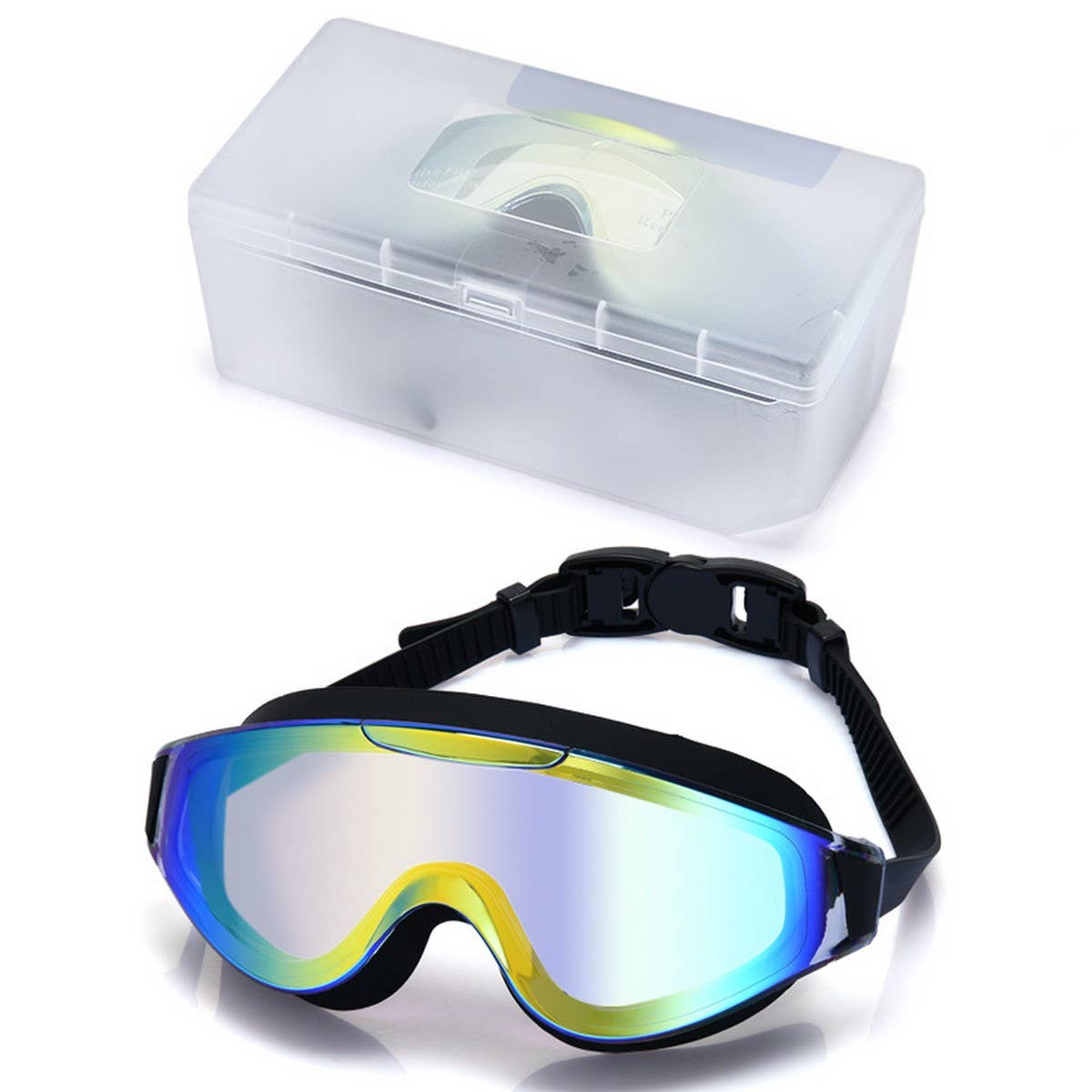 Adult Mirror Swim Goggles, HD Anti-Fog Waterproof_CWASG1049