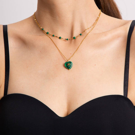 LOVE LIGHT LUXURY NICHE BEADED CLAVICLE NECKLACE
