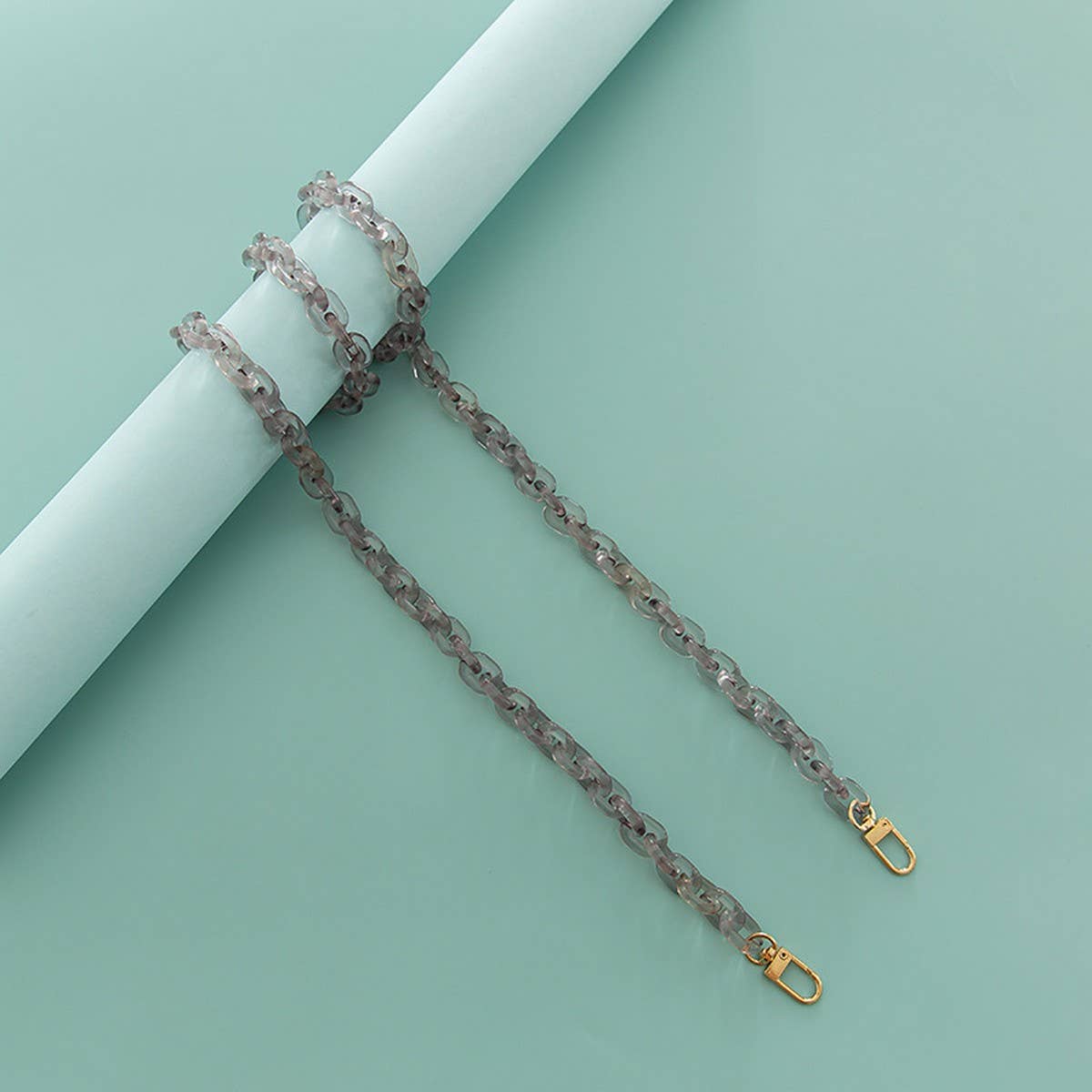 47.24" Jelly Crystal Clear Chain Bags Strap_CWMM5069