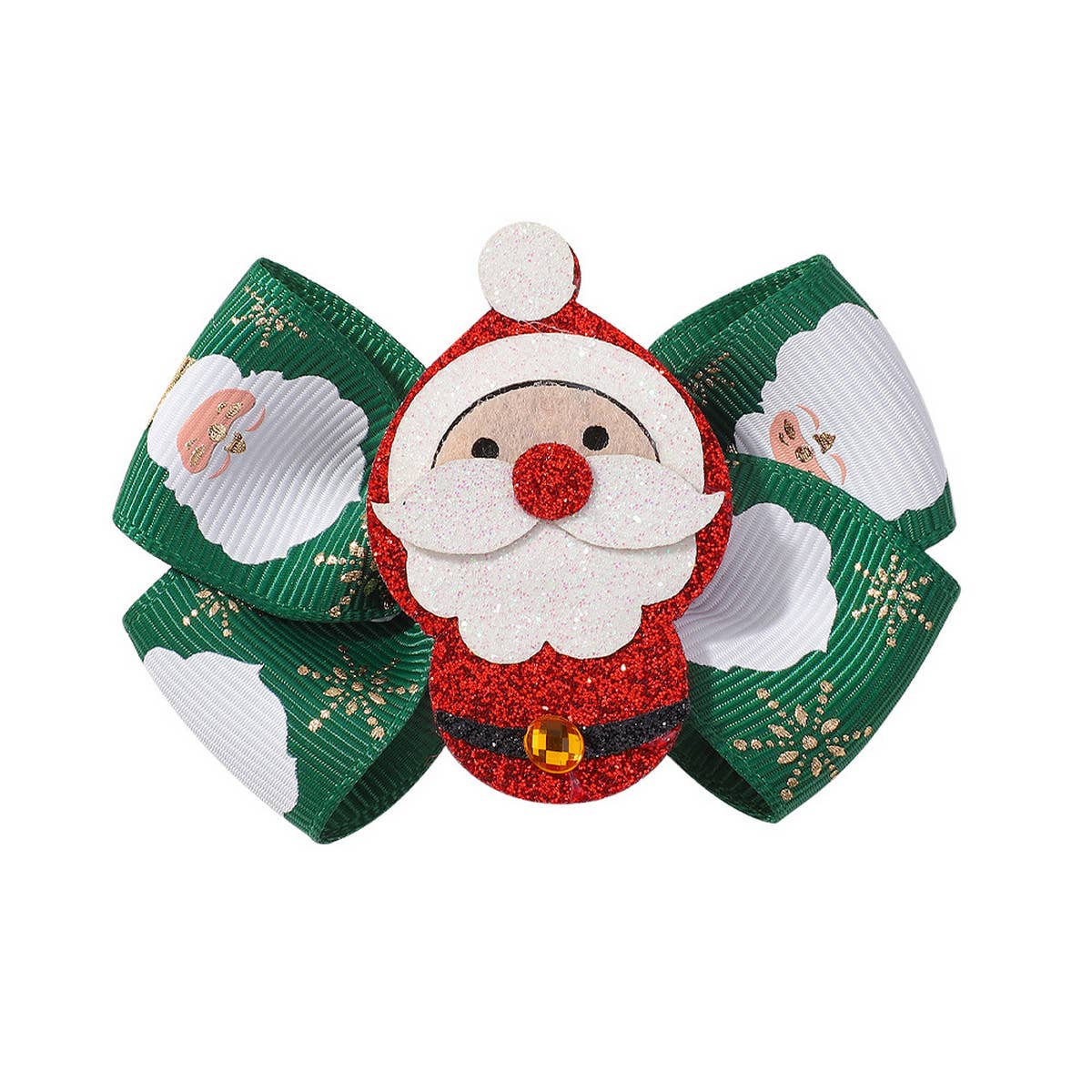 CHILDREN'S PRINTED GLITTER BOW HAIRPIN