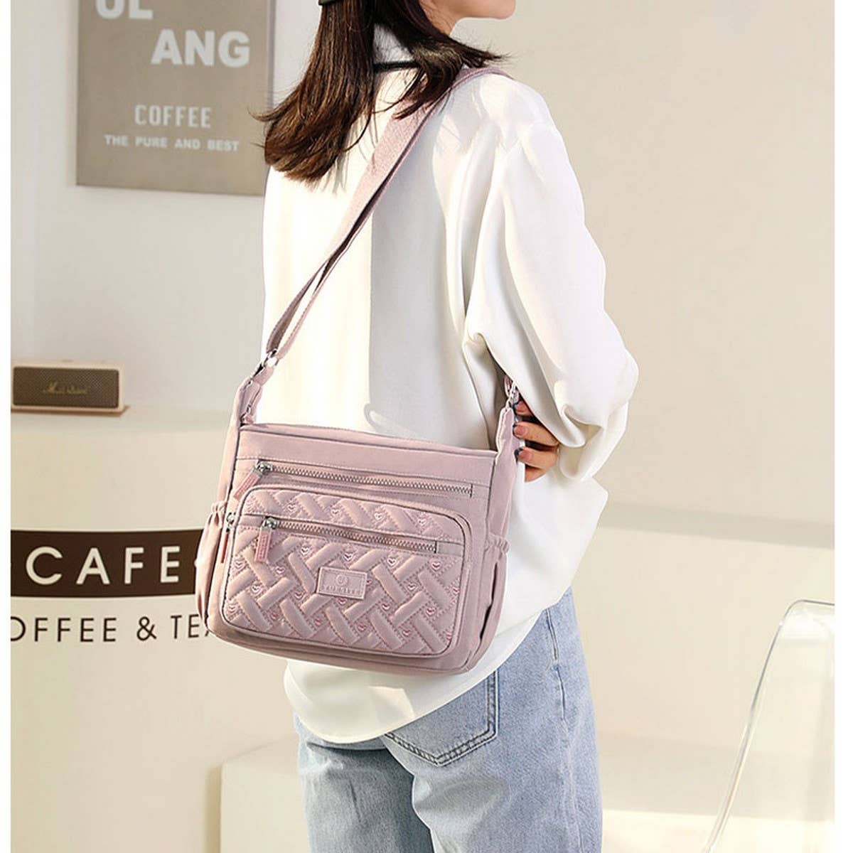 CASUAL LIGHTWEIGHT NYLON SHOULDER CROSSBODY BAG_CWAB3528