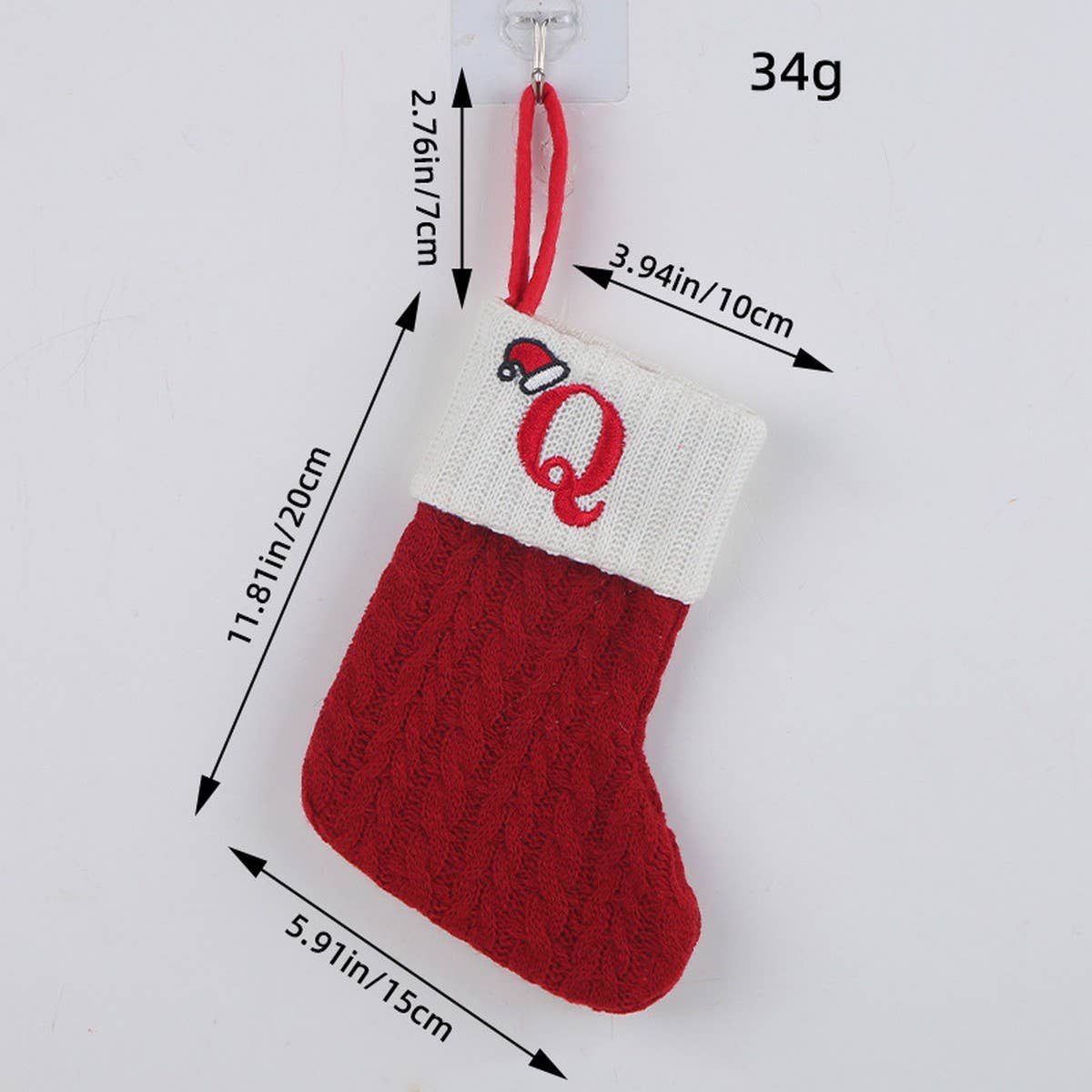 CLASSIC RED LETTER WOOL KNITTED CHRISTMAS SOCKS
