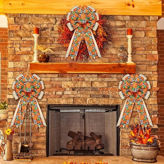 CWMM10253_ST. PATRICK DAY THANKSGIVING BOW WREATH FALL DECOR