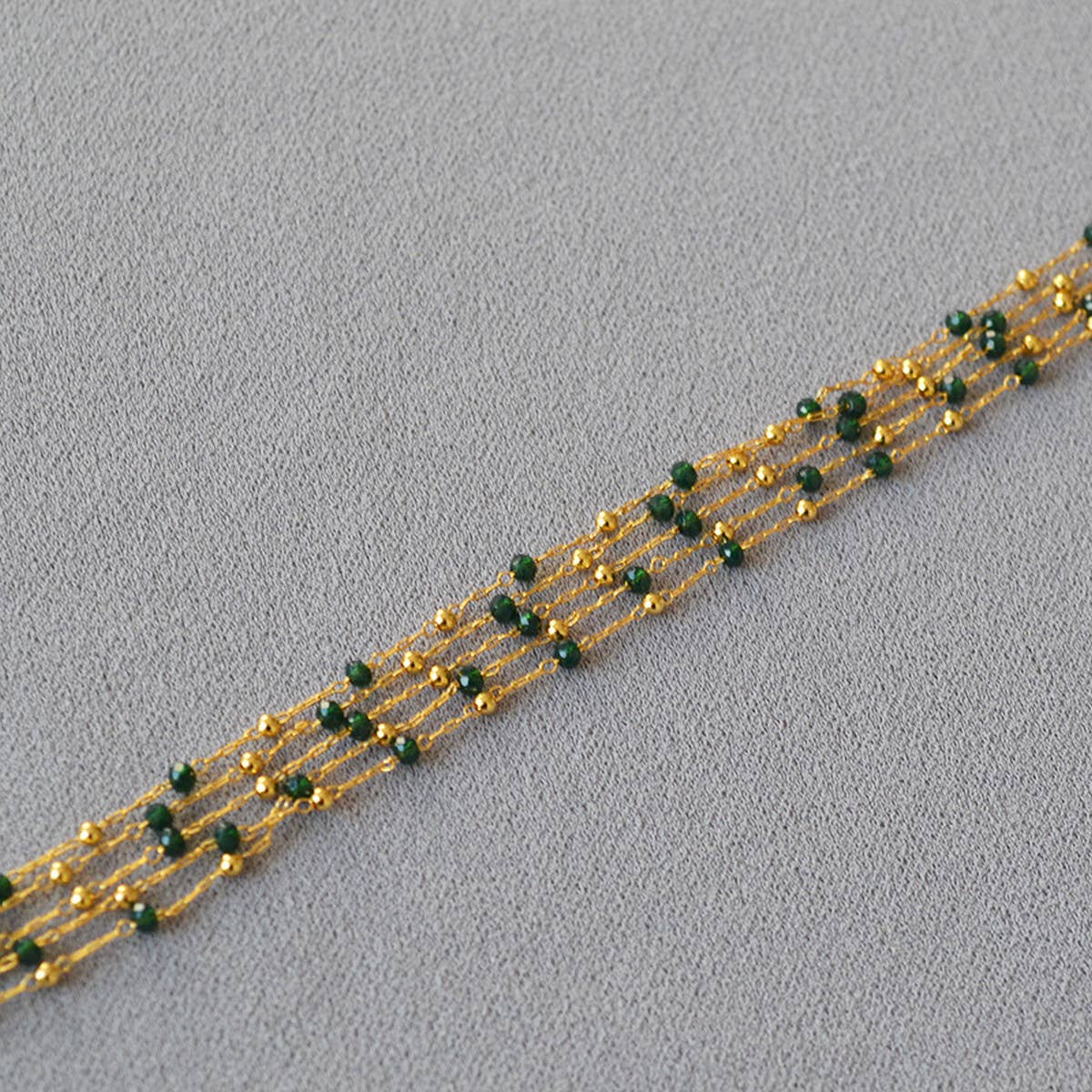 SPACER BEADS MULTI-LAYER BEADED NECKLACE_CWAJE2130