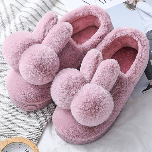 CUTE CARTOON ANIMAL  WARM FLEECE HOUSE SLIPPERS