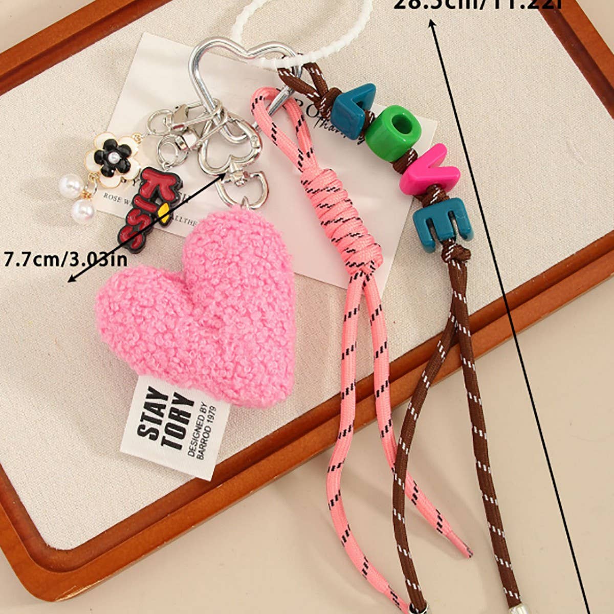 Plush Heart LOVE Bag Charm ??Fashion & Chic_CWMM7560