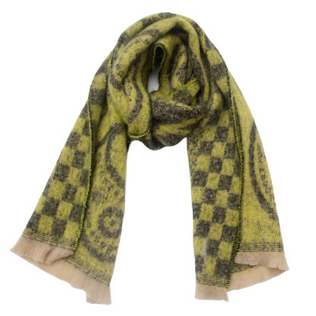 Paisley Jacquard Scarf ??Unisex Winter Shawl Wrap_CWASC0862