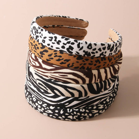 RETRO SPONGE LEOPARD PRINT HEADBAND_CWAHA1036