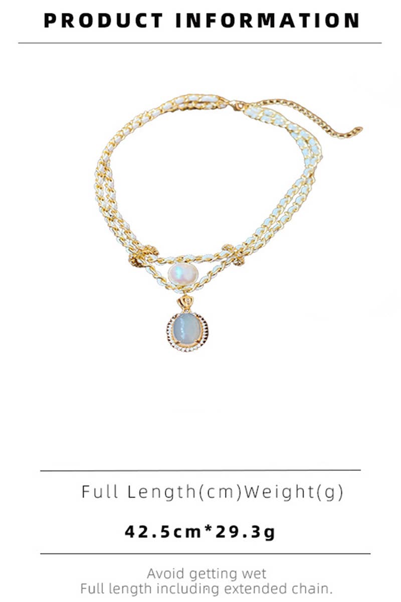 DOUBLE LAYERED PENDANT NECKLACE