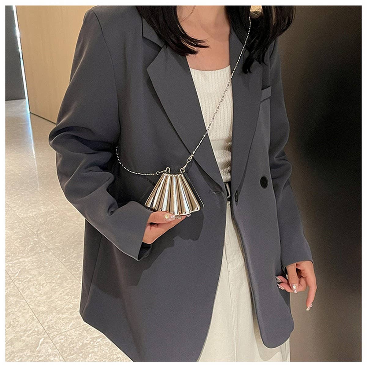 SHELL BAG CLUTCH SHOULDER CROSSBODY BAG_CWAB3261