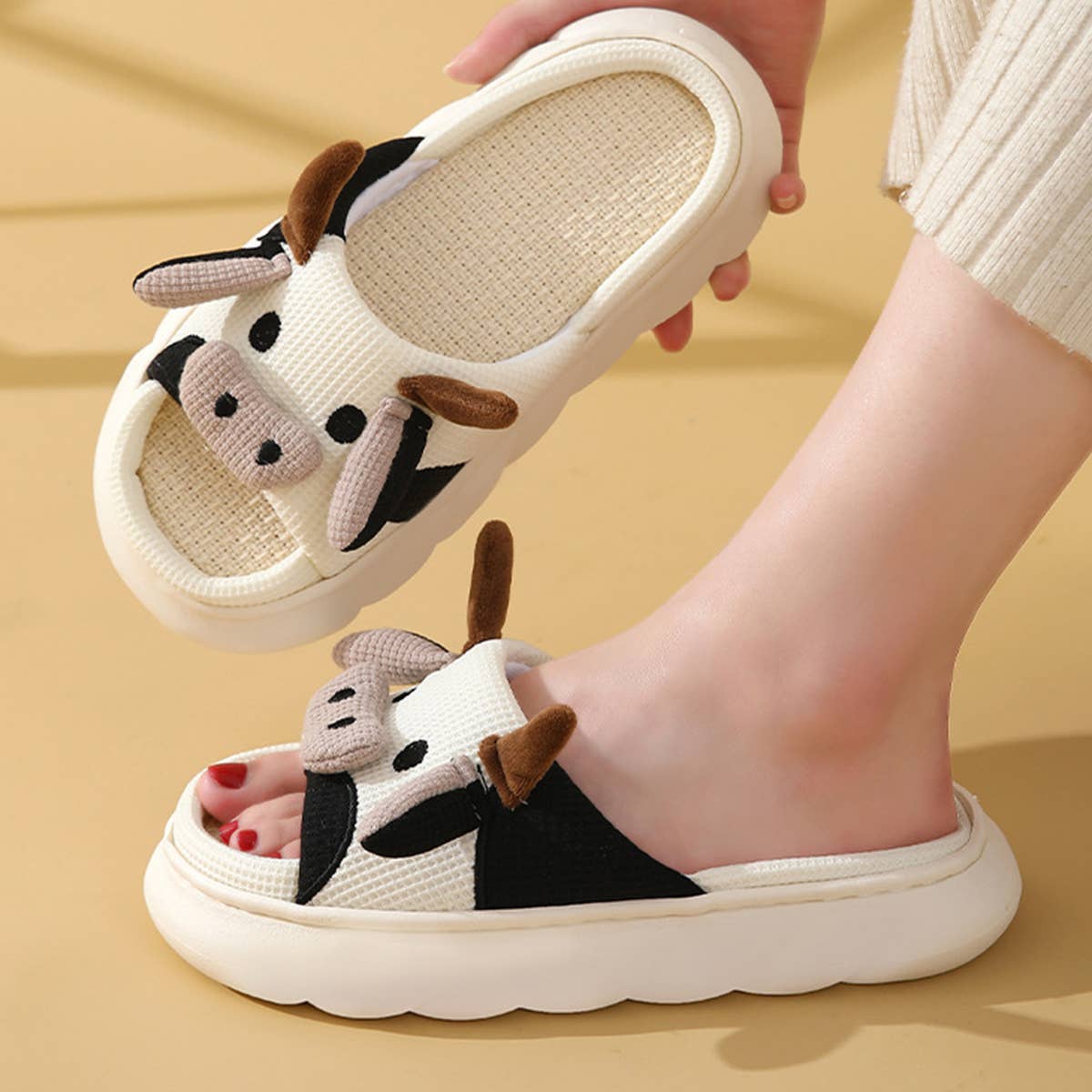 HOME CUTE CARTOON NON-SLIP SLIPPERS