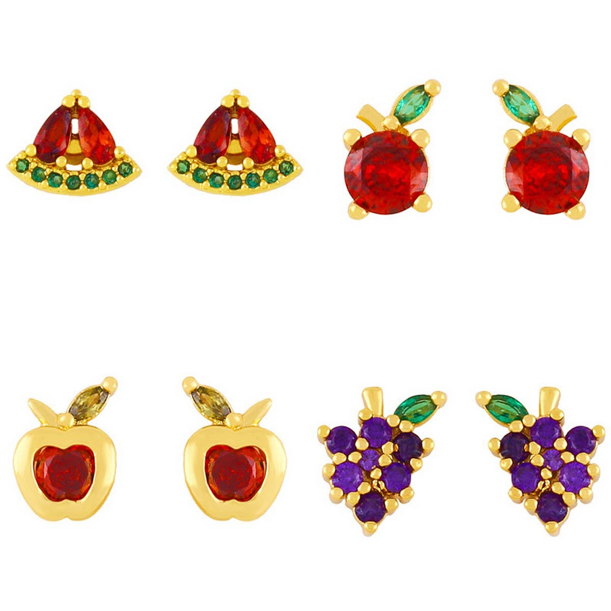FRUIT STUDDED DIAMOND EARRINGS