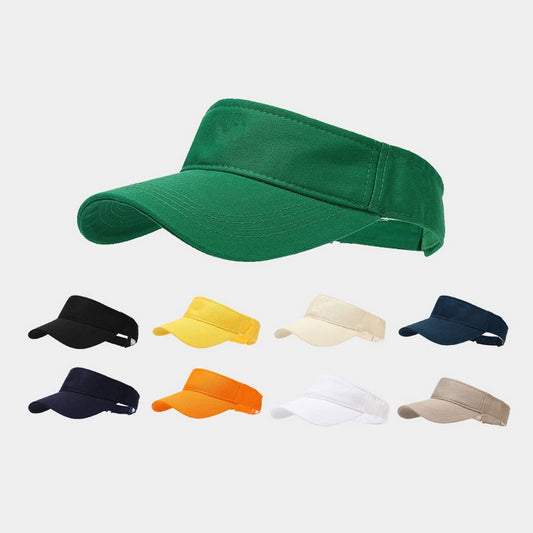 Summer Simple Solid Visor Hat - Unisex Outdoor_CWAH3303