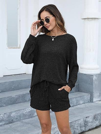 LONG-SLEEVED SHORTS LOOSE CASUAL LOUNGEWEAR SET
