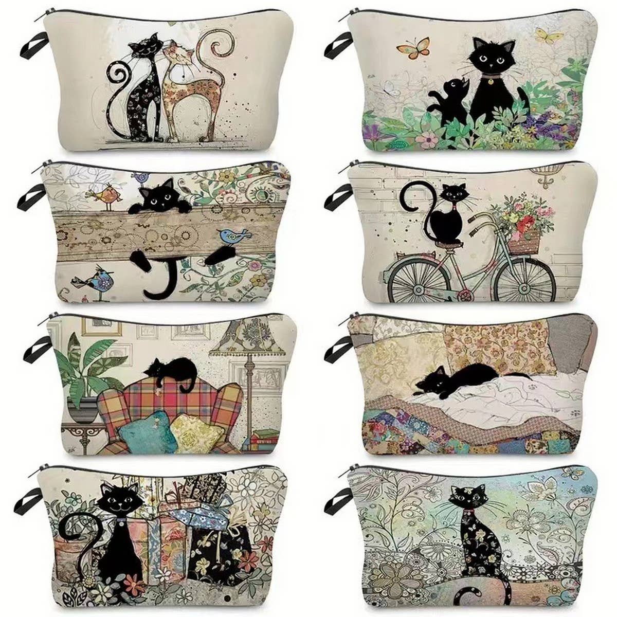 RETRO CAT CREATIVE COSMETIC BAG_CWAB2267