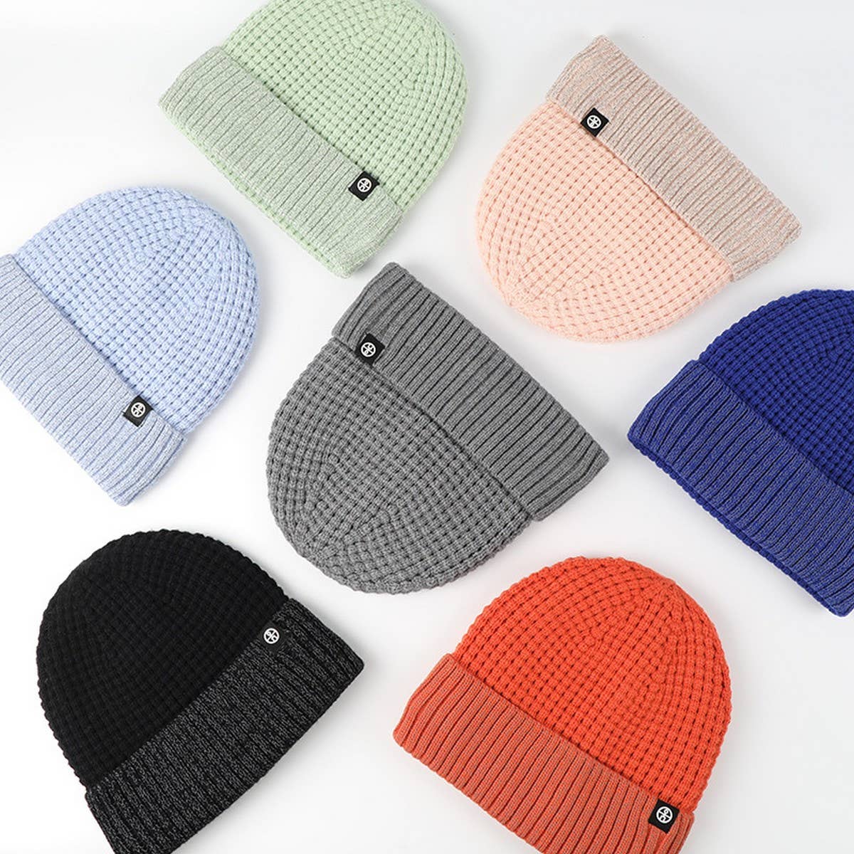 WINTER DOUBLE LAYER FLEECE REFLECTIVE KNITTED HAT_CWAH2458