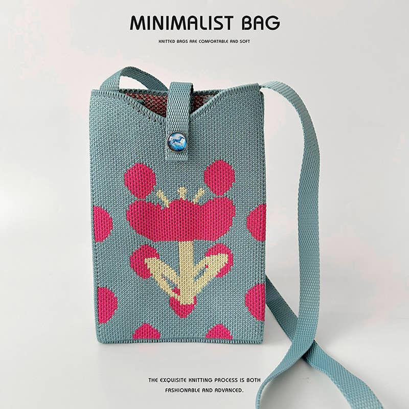 Fashionable single-shoulder knitted crossbody bag