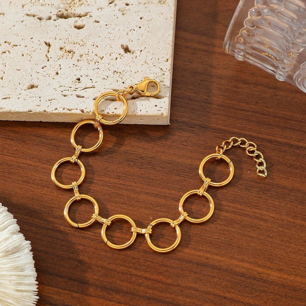 VERSATILE 18K GOLD TITANIUM STEEL BRACELET