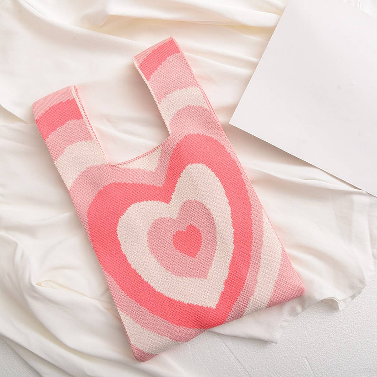 WOMEN KNIT CLUTCH PURSE LOVE SHOULDER TOTE BAG_CWAB0884