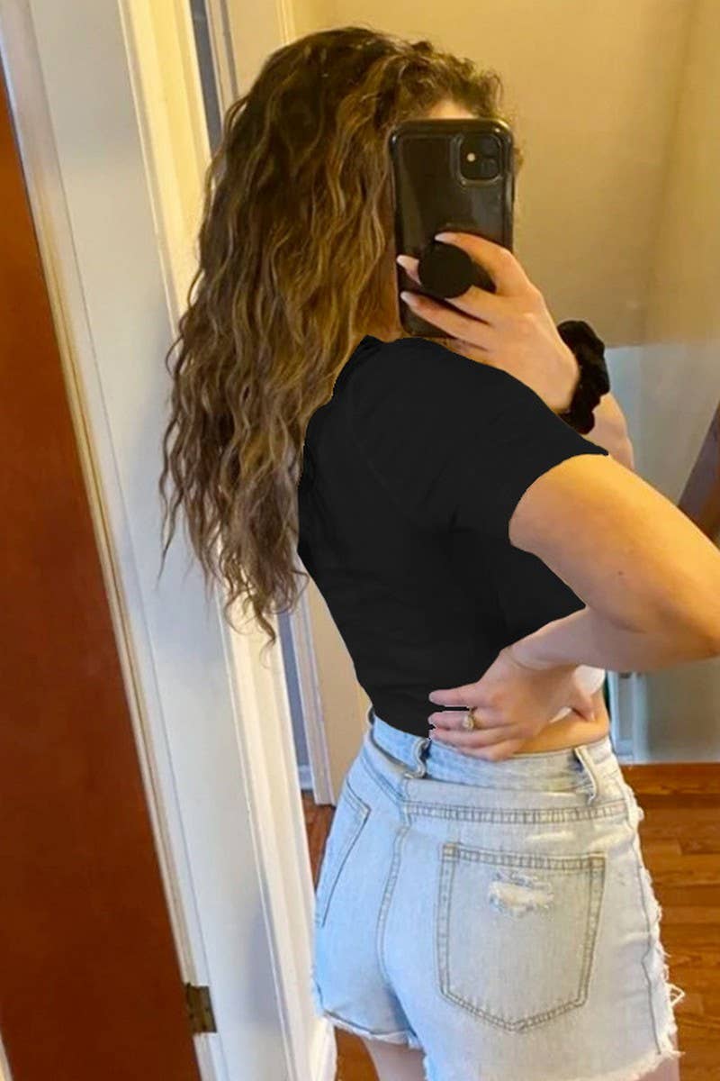 THREADED POLO NECK SHORT SLEEVED FIT BASE SHIRT_CWTSTS0334