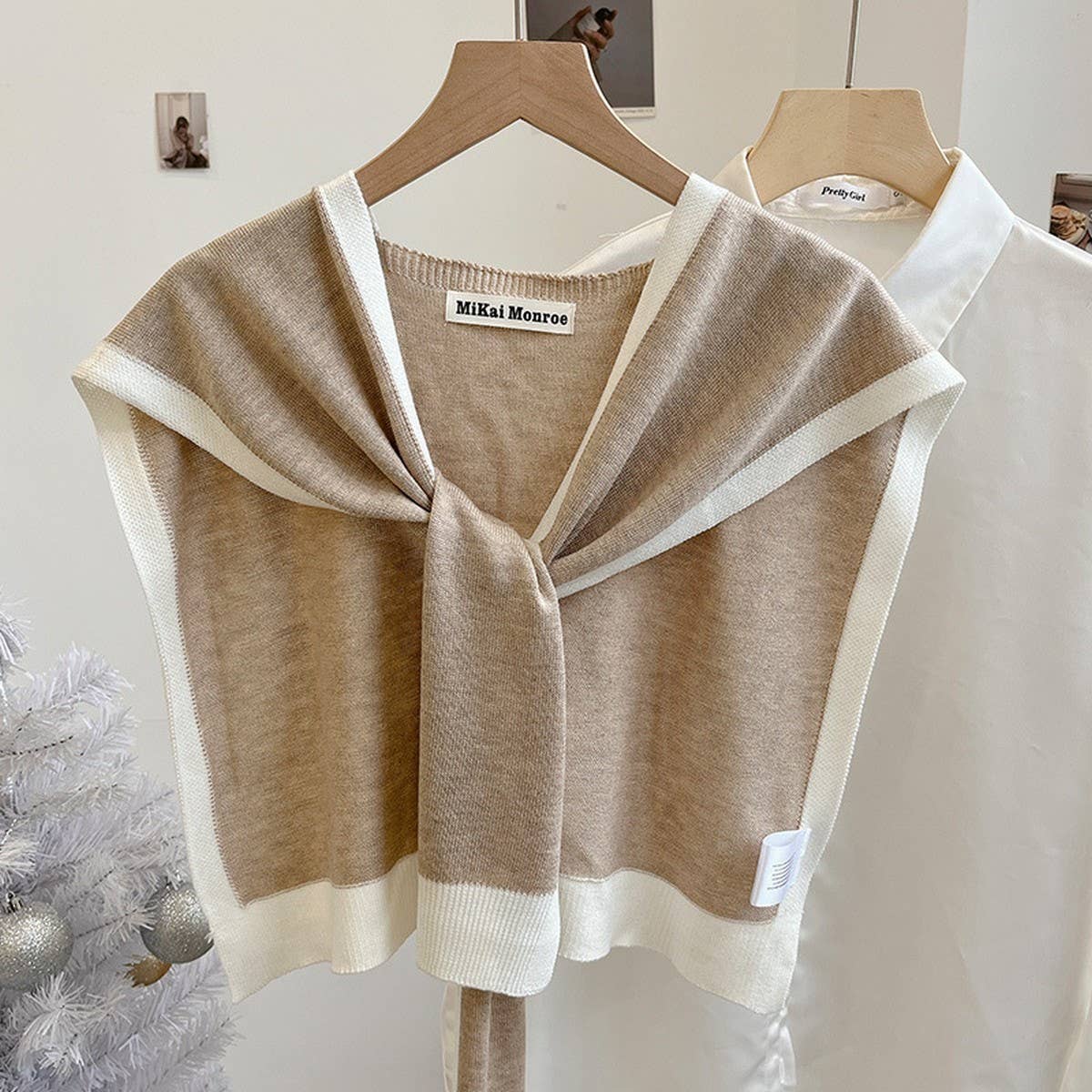 CWASC03119_KNIT CROSS SHAWL CAPE SCARF FOR WOMEN