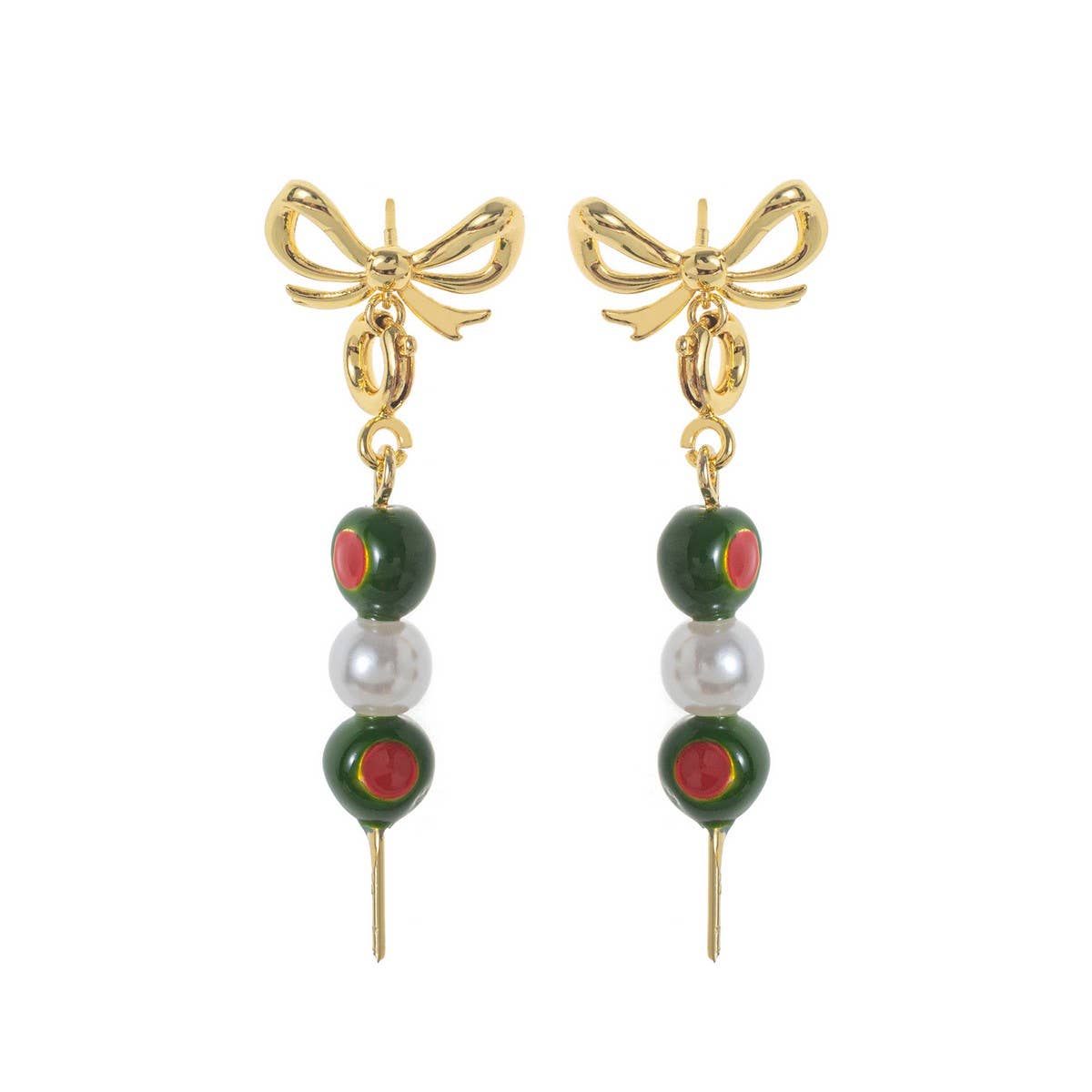 Fashionable Vegetable Wine Glass Pearl Earrings