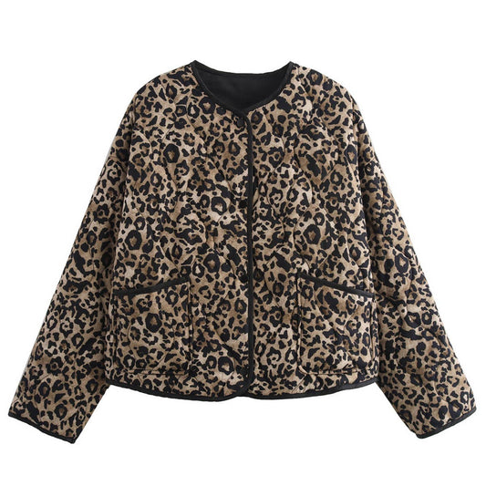 LEOPARD PRINT STREET CARDIGAN WITH POCKETS