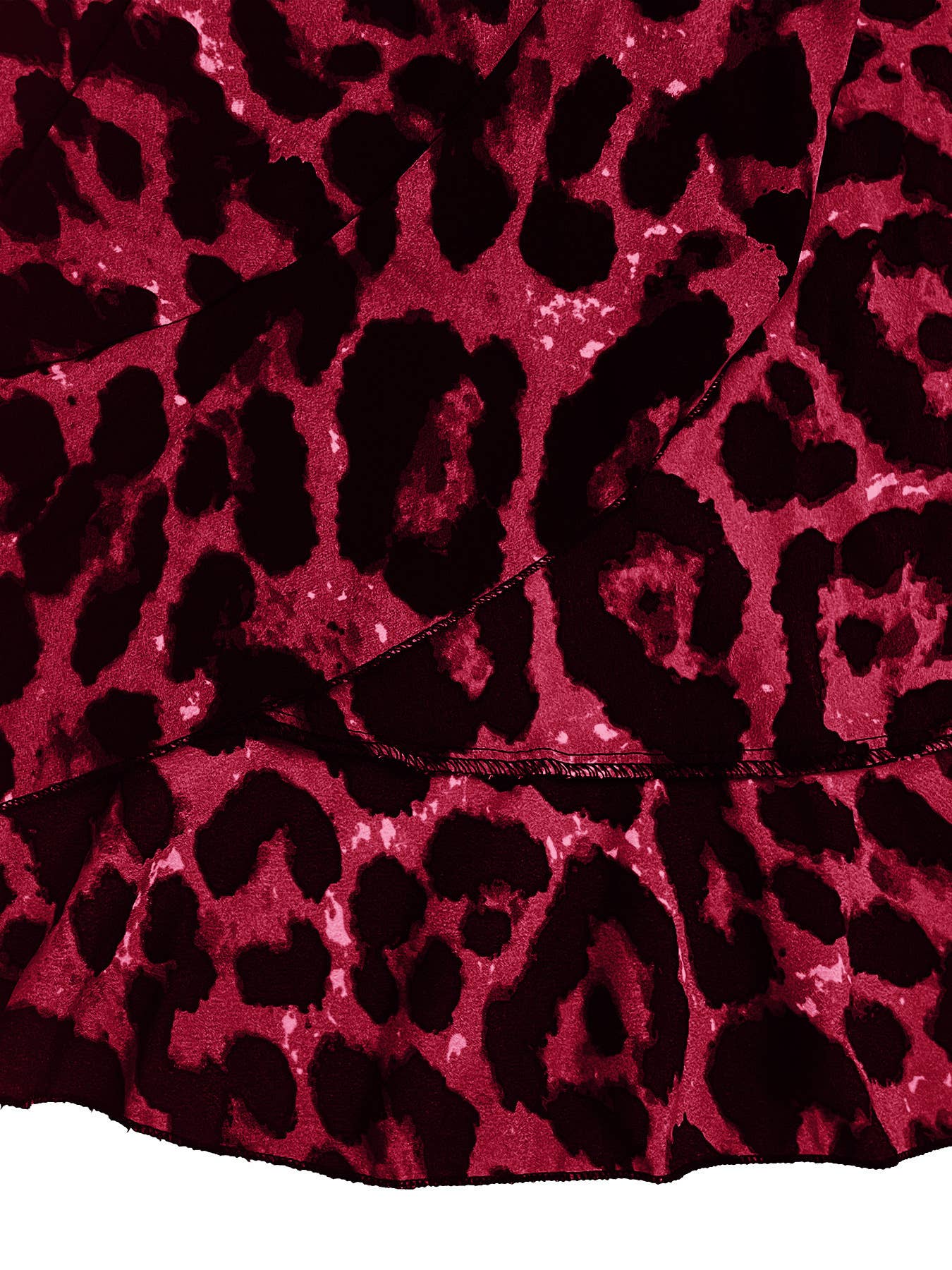 Trend leopard print skirt with irregular hemline