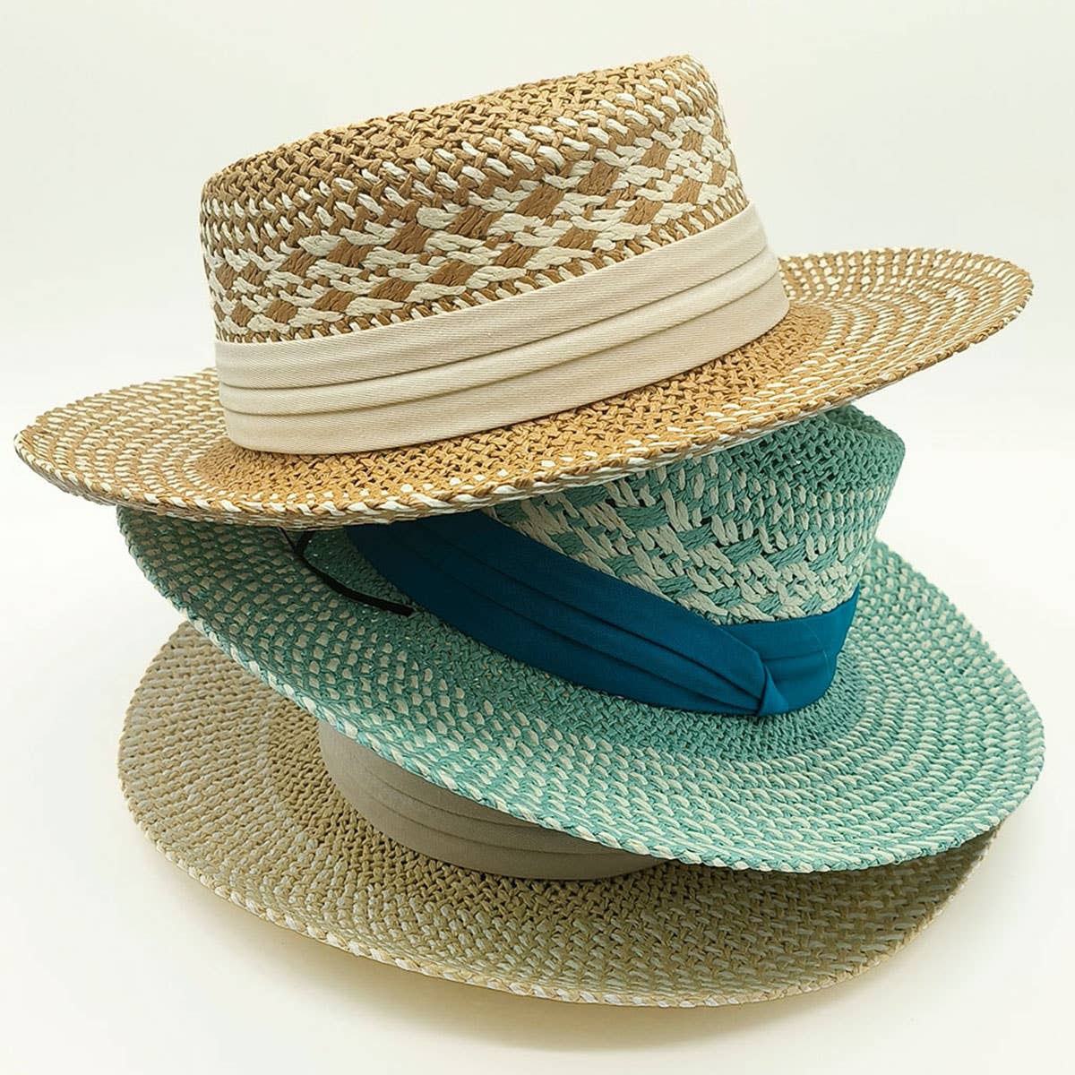 BRITISH RETRO HANDMADE WOVEN STRAW HAT_CWAH1171