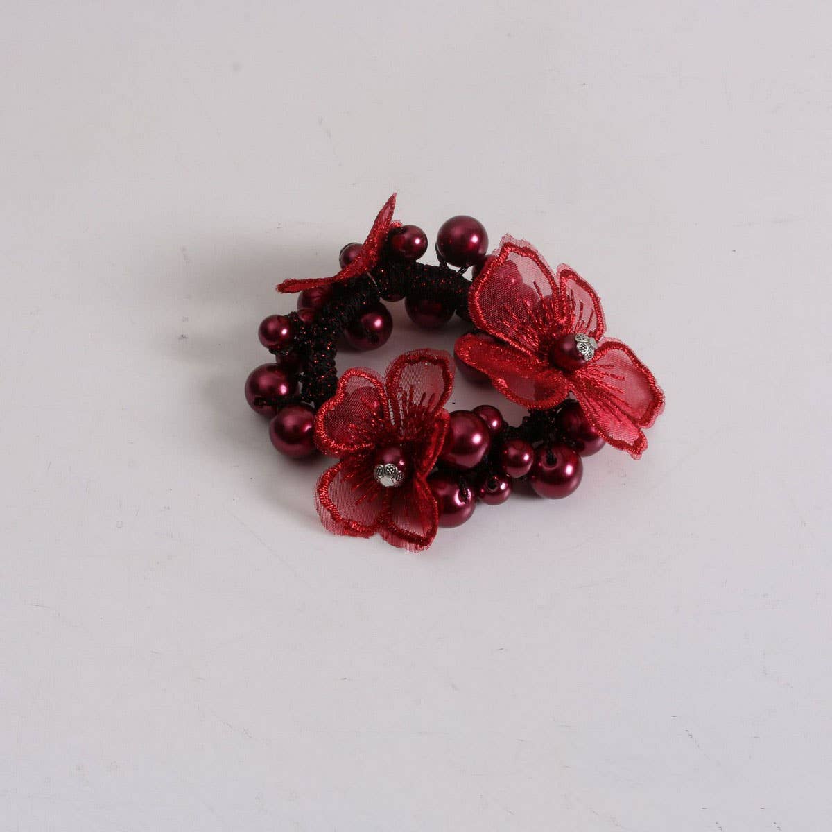 Boho Pearl Flower Hair Tie Elegant Fairy Style_CWAHA6781