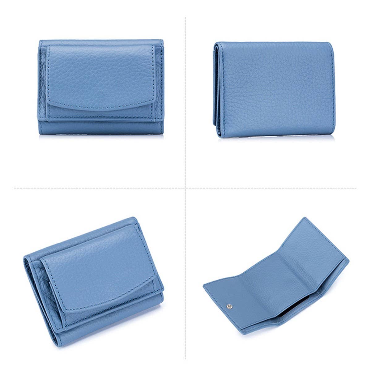 SHORT RFID COIN POCKET WALLET MINI LEATHER WALLET_CWAB3700