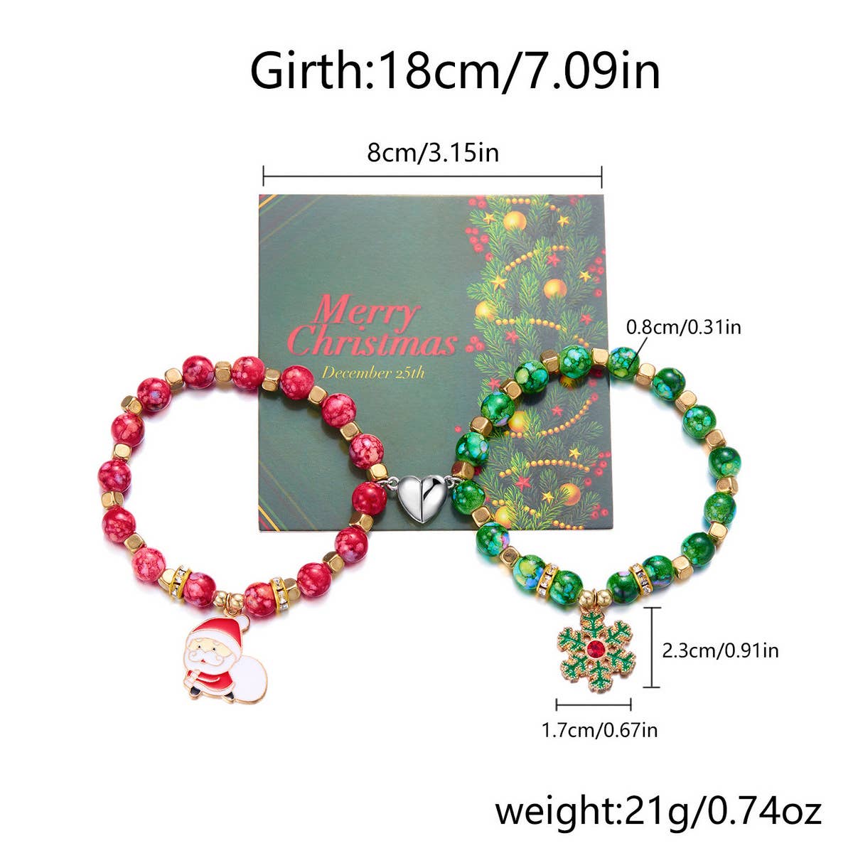 HANDMADE FLOWER BEADS MAGNETIC BEADED BRACELET