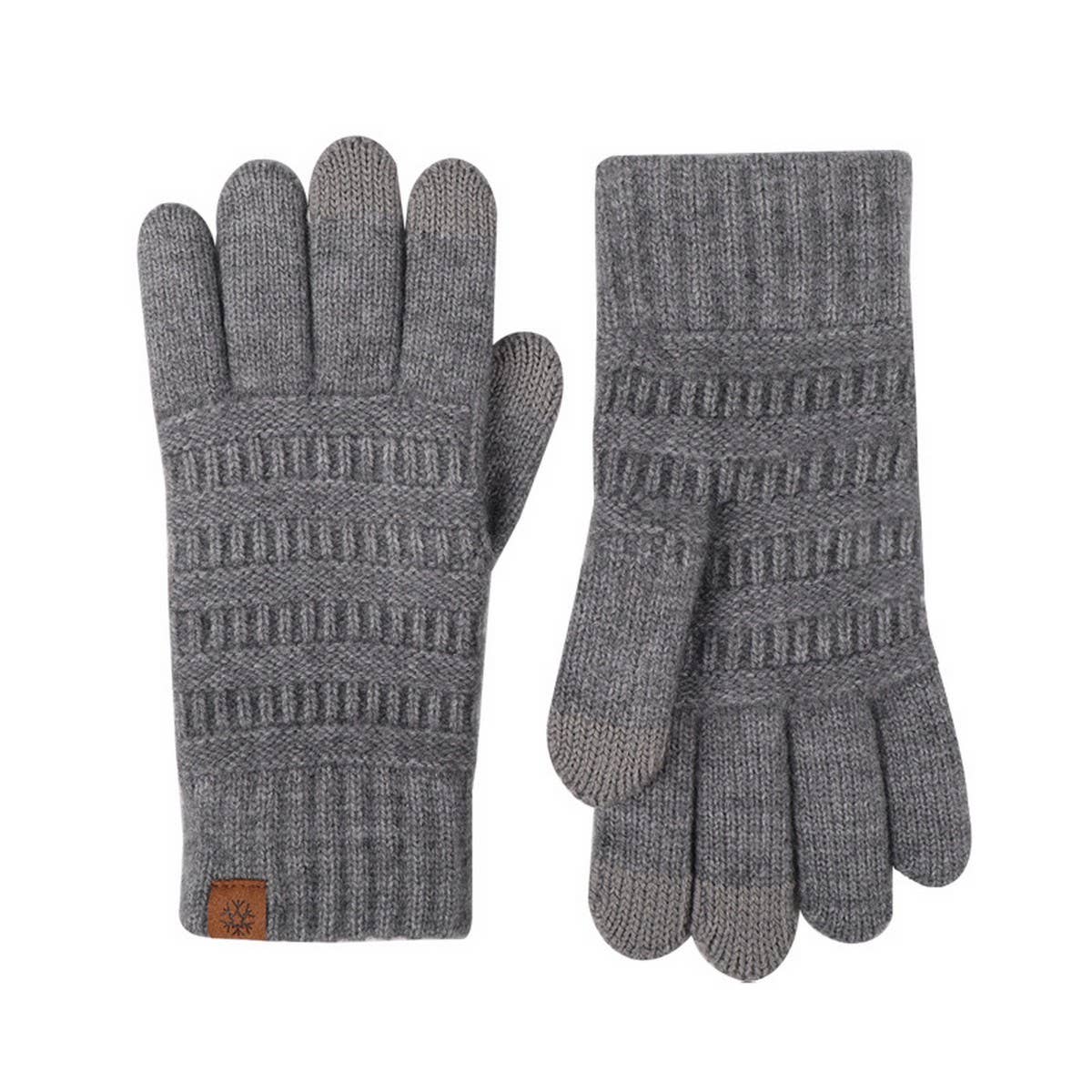 WOMEN'S WINTER SOLID COLOR WOOL KNITTED GLOVES_CWAG0405