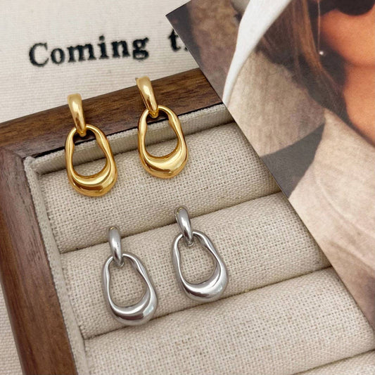 FASHION SIMPLE METAL PENDANT EARRINGS FOR WOMEN_CWAJE3118